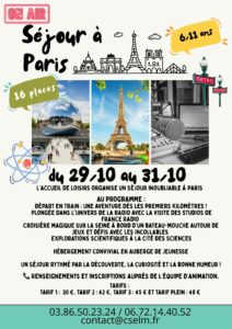 Flyer séjour paris oct 2025
